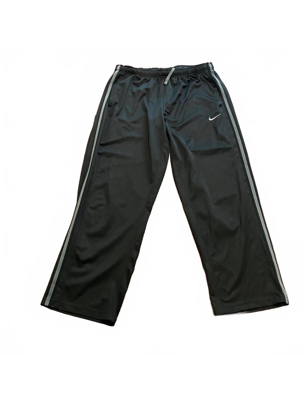 Nike Men's Black Logo Elastic Waist Athletic Sporty Modern Track Pants Size XL
